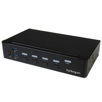 StarTech.com 4 Port DisplayPort KVM Switch - USB 3.0 Hub - 4K Tastatur/Video/... komutators