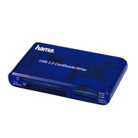 HAMA 35in1 USB2.0 Multi Card Reader blue foto, video aksesuāri