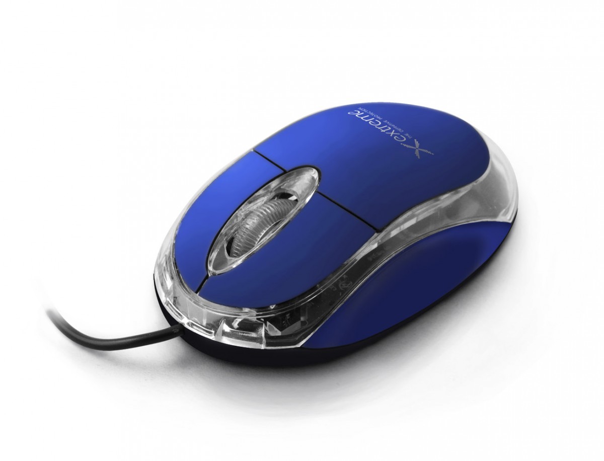 EXTREME XM102B Wired USB Optical Mouse CAMILLE 3D | 1000 DPI | Blue Datora pele