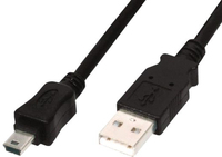 ASSMANN USB 2.0 HighSpeed Cable USB A M (plug)/miniUSB B (5pin) M (plug) 1,8m bl USB kabelis