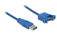 Delock USB A -> USB A 1m Blue (85112) USB kabelis