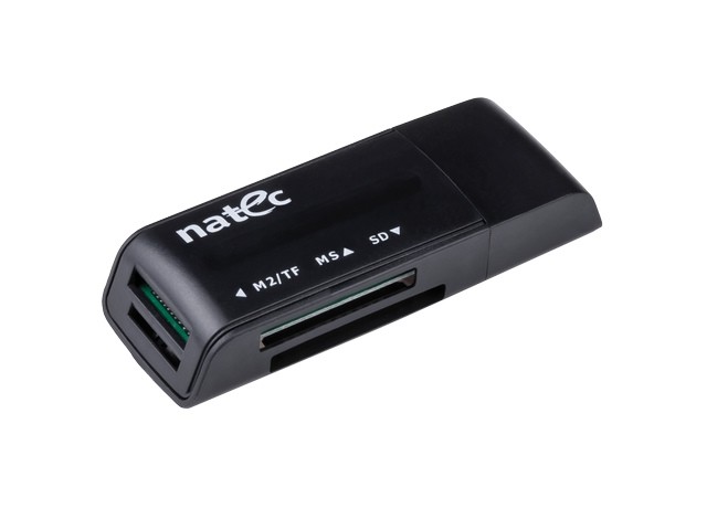Natec Card Reader MINI ANT 3 SDHC, MMC, M2, Micro SD, USB 2.0 Black USB centrmezgli