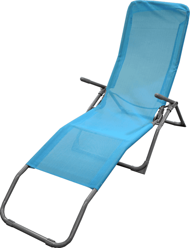 BESK Guļamkrēsls 190x57x94cm zils Dārza mēbeles