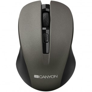 CANYON Mouse CNE-CMSW1(Wireless, Optical 800/1000/1200 dpi, 4 btn, USB, power saving button), Graphite Datora pele