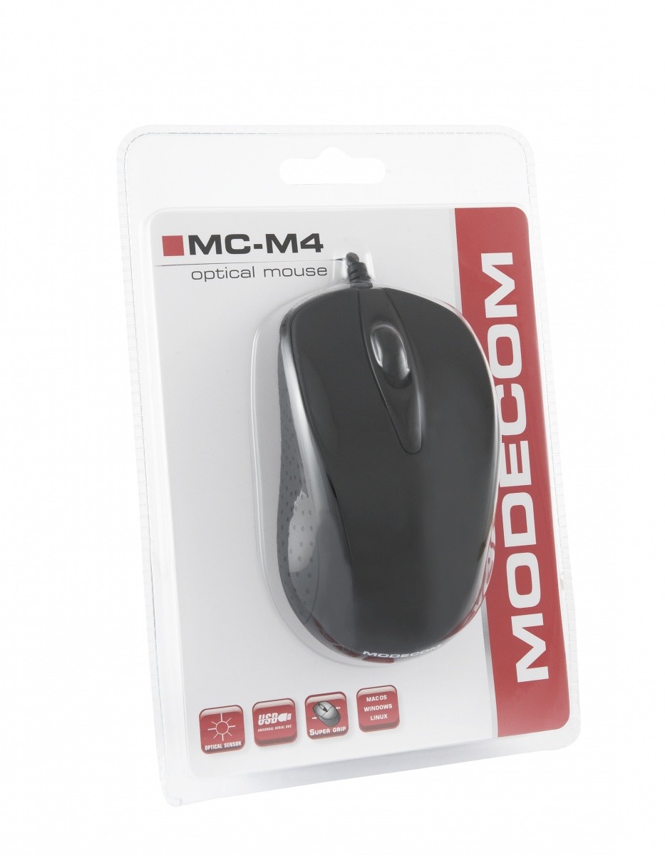 MODECOM Optical Mouse Black M4 Datora pele