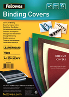 Binding cover (leather pattern) DELTA A4 ivory - FSC, 100 pcs aksesuārs datorkorpusiem