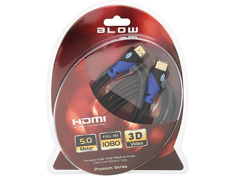 BLOW HDMI HDMI BLUE 5m kabelis video, audio