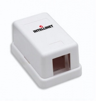 Intellinet Surface mount box for Keystone module, one outlet, white adapteris