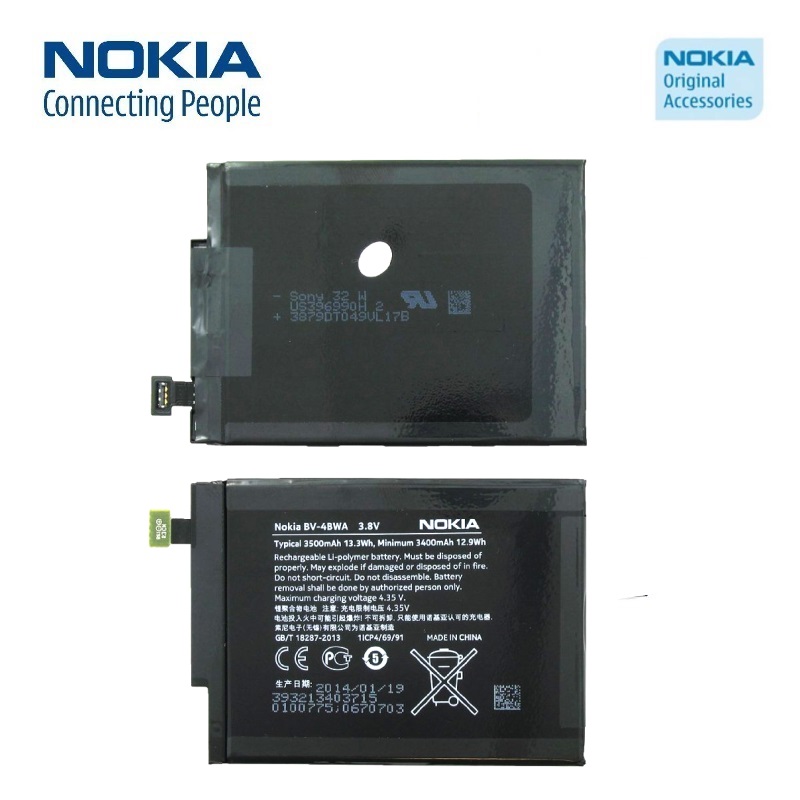 Nokia BV-4BWA oriģināls (service internal) Lumia 1320 Li-Ion 3500mAh (M-S Blister) akumulators, baterija mobilajam telefonam