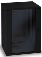 Intellinet Wallmount cabinet 19'' 15U/600 mm glass door one-section black Serveru aksesuāri