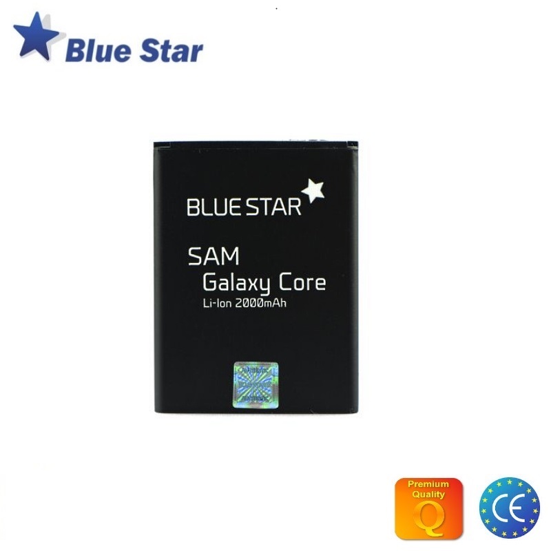 BlueStar Akumulators Samsung I8260 Galaxy Core Li-Ion 2000 mAh Analogs EB-B150AE aksesuārs mobilajiem telefoniem