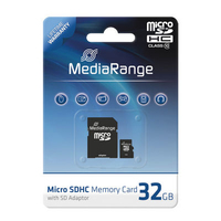 MediaRange SD MicroSD Card 32GB SD CL.10 inkl. Adapter atmiņas karte