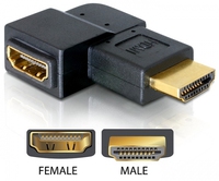 HDMI Adapter Delock A -> A St/Bu 90  rechts adapteris