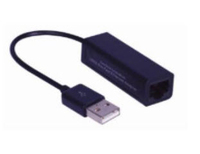 MicroConnect  USB2.0 to Ethernet, Black Plug and play.  