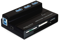 Delock 91721 USB 3.0 Card Reader All in 1 + 3 Port USB 3.0 Hub karšu lasītājs