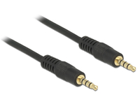 Kabel Delock 3.5mm meski/meski 4-pin Black 1.0m (83435) adapteris