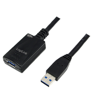 LOGILINK - Repeater Cable USB 3.0 Black 5m USB kabelis