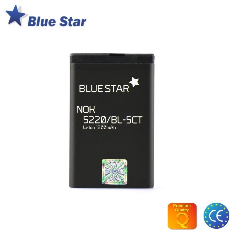 BlueStar Akumulators Nokia C3-01 C5 C6-01 Li-Ion 1200 mAh Analogs BL-5CT aksesuārs mobilajiem telefoniem