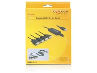 DeLOCK 61887 Adapter USB 2.0 zu 4x Seriell 9 Pin