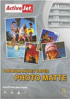 Photo paper ActiveJet | A4 | Matte | 100 pcs. | 125 g | AP4-125M100 foto papīrs