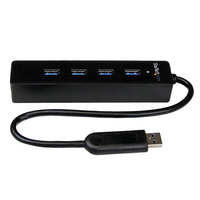 StarTech.com 4 Port USB 3.0 SuperSpeed Hub - black (ST4300PBU3) komutators