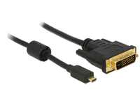 Delock HDMI micro D -> DVI(24+1) St/St 2.00m kabelis video, audio