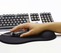 Sandberg Gel Mousepad with Wrist Rest, Black peles paliknis
