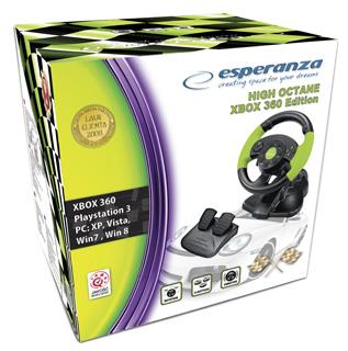 ESPERANZA WHEEL PC/PS3/XBOX EG104 HIGH OCTANE XBOX 360 spēļu konsoles gampad
