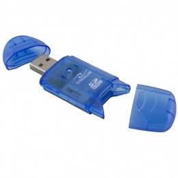 TITANUM Card Reader SDHC/MiniSDHC/MicroSDHC/RS/MM TA101B Blue USB 2.0 karšu lasītājs