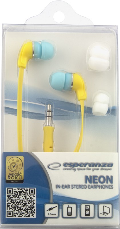 ESPERANZA Audio Stereo Earphones NEON EH147Y Yellow