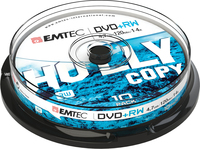 Emtec disc DVD+RW Rewritable  [  4.7GB | 4x ] cake box 10 matricas