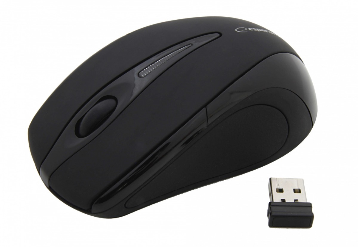 ESPERANZA Wireless Mouse Optical EM101K USB|NANO Output 2,4 GHz| black Datora pele