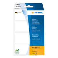 HERMA Etiketten endlos white 88x35 mm Papier 250 St. biroja tehnikas aksesuāri