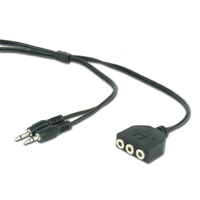 Gembird audio cable 2x JACK 3.5mm M/3x JACK 3.5mm F 1,8M kabelis video, audio