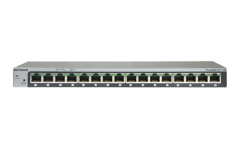 Netgear ProSafe 16-Port Gigabit Desktop Switch Metal (GS116GE) komutators