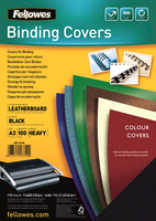 Binding cover (leather pattern) DELTA A3 black - FSC, 100 pcs aksesuārs datorkorpusiem