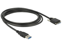 USB3.0 Kabel Delock A -> Micro-B St/St 3.00m with Schrauben USB kabelis