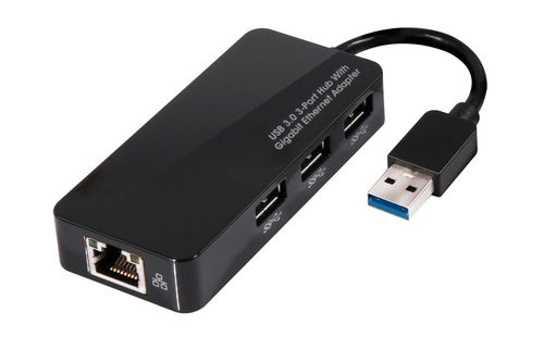 CLUB3D USB 3.0 3-Port Hub with GB Ethern video karte