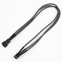 Kabel Nanoxia 3-Pin Verlangerung, Single, 30 cm, carbon kabelis datoram