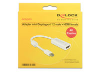 DeLOCK 62602 Adapter DisplayPort auf DVI 4 Passiv DisplayPort Stecker auf DVI-I 24+5 Buchse 20cm white