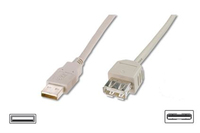 ASSMANN USB 2.0 HighSpeed Extension cable USB A M (plug)/USB A F (jack) 1,8m bla USB kabelis