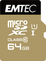 Emtec memory card microSDXC 64GB Class 10 Gold+ (85MB/s, 21MB/s) atmiņas karte