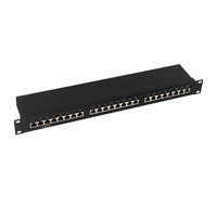 LogiLink NP0055 Patchpanel CAT6 EconLinie STP 24 Port black Serveru aksesuāri