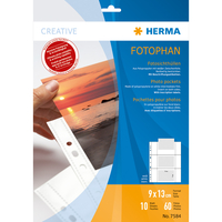 HERMA Fotosichthullen  90 x 130 mm quer white 10 Hullen biroja tehnikas aksesuāri