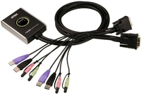 ATEN CS682 2-Port USB DVI KVM Switch, Audio 2.1, Remote port selector (1.8m) KVM komutators