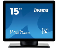 IIYAMA 38.1cm (15)   T1521MSC-B1   4:3  M-Touch VGA+USB bl. monitors