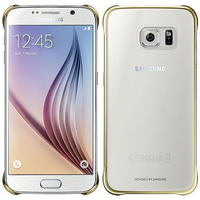 Samsung Clear Cover Cover, Plastic, Gold, Transparent aksesuārs mobilajiem telefoniem
