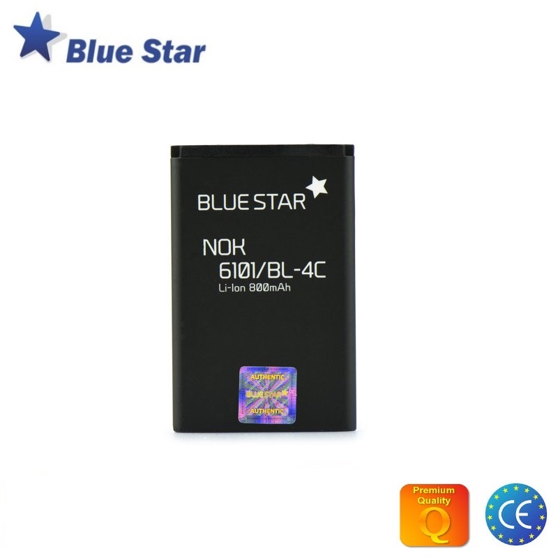 BlueStar Akumulators Nokia X2 6300 Li-Ion 800 mAh Analogs BL-4C aksesuārs mobilajiem telefoniem