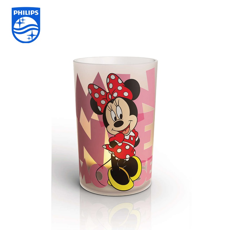 Philips Disney Minnie Mouse Led Light Candle with  Li-Ion Buin-In Battery and Move switch On/Off apgaismes ķermenis