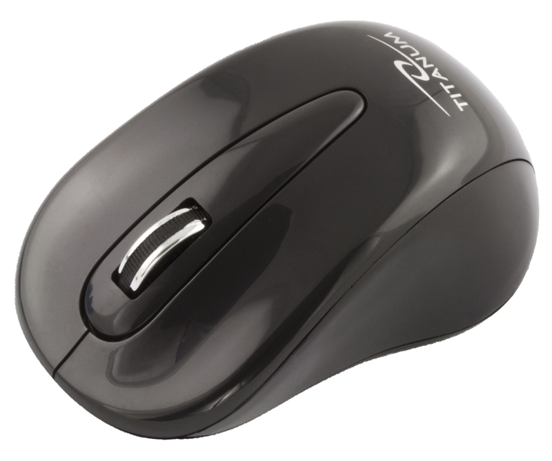 TITANUM Wireless Optical Mouse 3D TORPEDO TM104K| 2.4 GHz | 1000 DPI | Black Datora pele